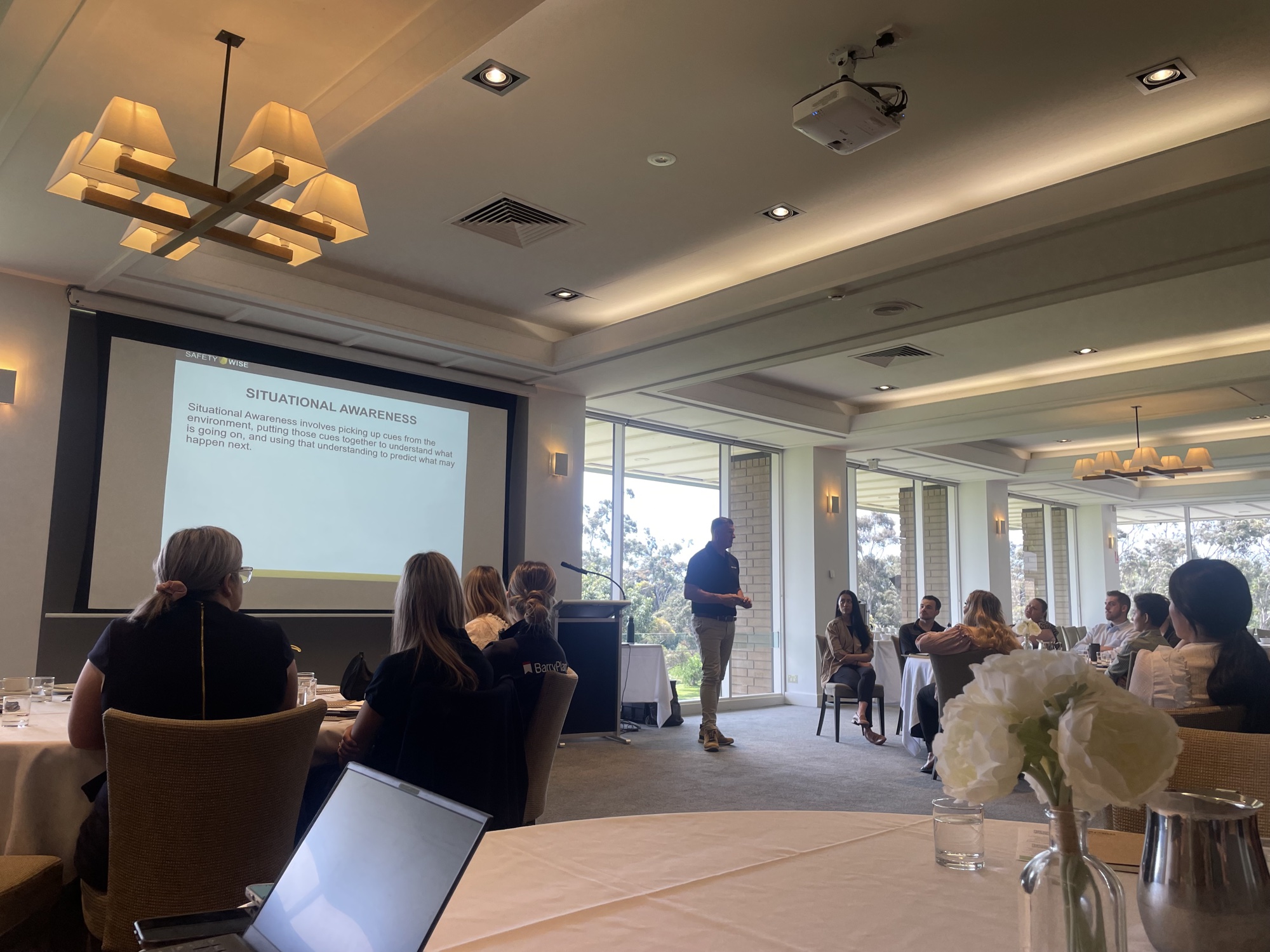 Kev Perry presenting a Persec situational awareness session